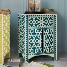  - Elias Bedside in Peacock Blue - Nightstands And Bedside Tables