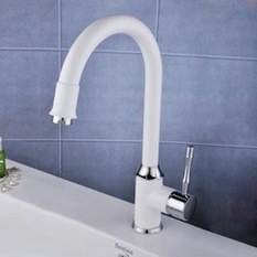  - Contemporary Centerset White Painting Kitchen Sink Tap T0553 - Kitchen Taps