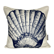 Cream Cornwall - Cream Cornwall Scallop Shell Cushion, Indigo - Tableware