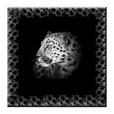 GiGi LONDON - Black Leopard Table Mats, Large, Set of 6 - Disposable Plates & Bowls