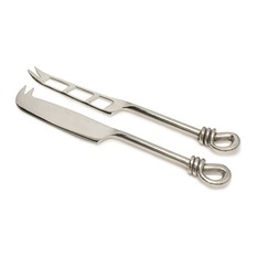 Culinary Concepts - Polished Knot Hard and Soft Cheese Knife Set in Stainless Steel - Tableware