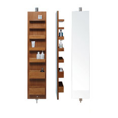  - Wireworks Coffee Bamboo Arena Revolve 1400 Bathroom Cabinet - Bathroom Cabinets