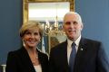 Julie Bishop and the US Vice-President Mike Pence in Washington this week.