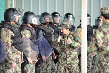 Afghan National Army Military Police in Parwan province, Afghanistan. January, 2017. Army photo by Bob Harrison