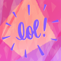 hannahnance art lol pink typography