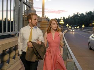 Ryan Gosling and Emma Stone in a scene from the movie La La Land.