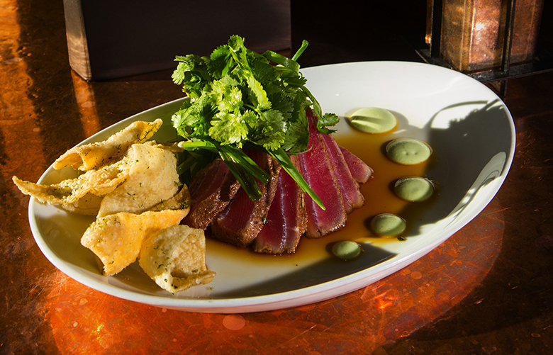 Seared Ahi Tuna — Avocado, wasabi, ponzu vinaigrette — $14.


Daniel’s   Broiler on South Lake Union our happy hour of the week.