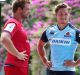 Top dogs: James Slipper of the Reds and Michael Hooper of the Waratahs will both have designs on coming first in the ...