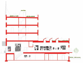 cross-section of the new building