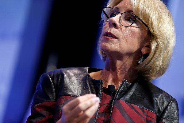 U.S. Secretary of Education Betsy DeVos speaks at the Conservative Political Action Conference (CPAC) in National Harbor, Maryland, U.S., February 23, 2017.