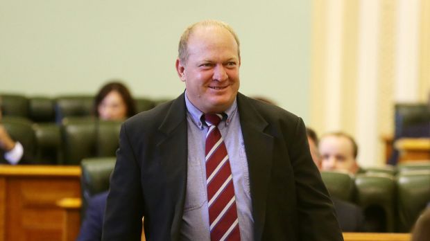 Katter's Australian Party MP Shane Knuth at his swearing in during 2015.