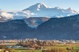 Fraser Valley, British Columbia's main farming region, melds orchards, vineyards and farm gates with spectacular mountains.
