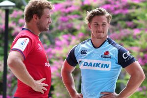 Top dogs: James Slipper of the Reds and Michael Hooper of the Waratahs will both have designs on coming first in the ...