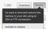 Restore your site in a few clicks.