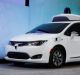 A Chrysler Pacifica hybrid autonomous car, by Google. Disengagements happen when a human tester needs to take control to ...