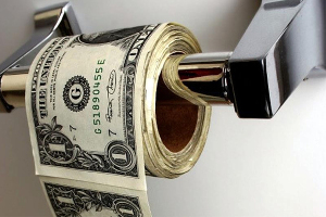 money-toilet-paper