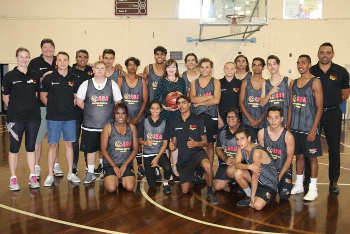 Class photo from Woodville's Aboriginal Basketball Academy.