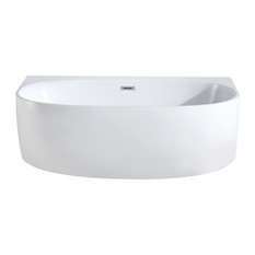 Pacific Collection - Monte Oval Soaking Bathtub, White, 58"x33" - Bathtubs