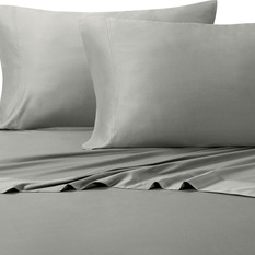 Abripedic - 100% Bamboo Viscose 600-Thread Count Sheet Set, Gray, Queen - Sheet And Pillowcase Sets