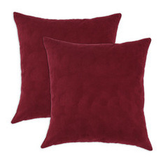 Brite Ideas Living - Victory Lane Pillows, Set of 2, Crimson - Decorative Pillows