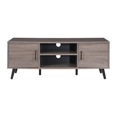 Divano Roma Furniture - Mid-Century Modern TV Stand, Ash - Entertainment Centers And Tv Stands