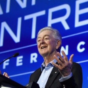 Preston Manning speaks at the opening of the Manning Centre conference, on Friday, Feb. 24, 2017 in Ottawa. THE CANADIAN PRESS/Justin Tang