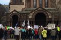 Hundreds of scientists and their supporters rallied in Boston on Sunday, demanding the Trump administration accept ...