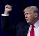 US President Donald Trump gestures on stage during the Conservative Political Action Conference (CPAC) on Friday.