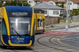 Gold Coast light rail near Nerang Station.