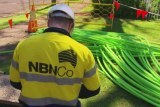 NBN Co worker installing National Broadband Network cables.