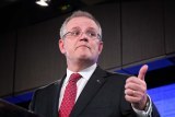 Scott Morrison gives a thumbs up