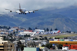 C062WC Boeing 747 landing at Mariscal Sucre international airport Quito Ecuador