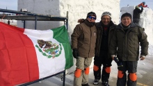 Mexican snow carvers