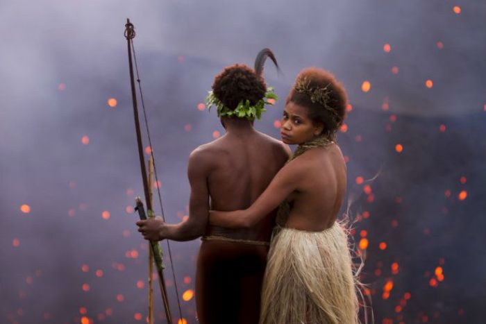 A scene from Oscar-nominated film Tanna, shot in Vanuatu.