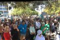 The crowd in Fremantle. 