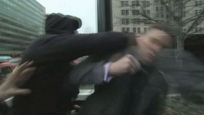 Far-right activist Richard Spencer punched during interview