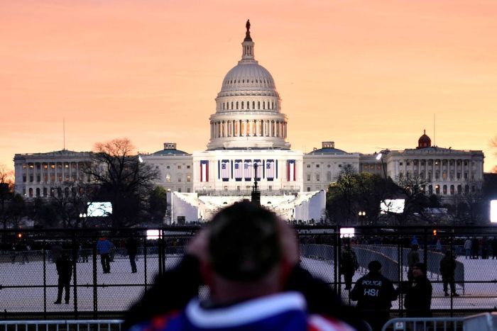 Sun rises over the Capitol