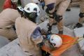 An image from the documentary <i>The White Helmets</i>.  