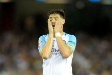 Bruno Fornaroli reacts after missing a chance