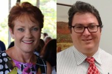 A composite image of One Nation leader Pauline Hanson and LNP MP George Christensen.