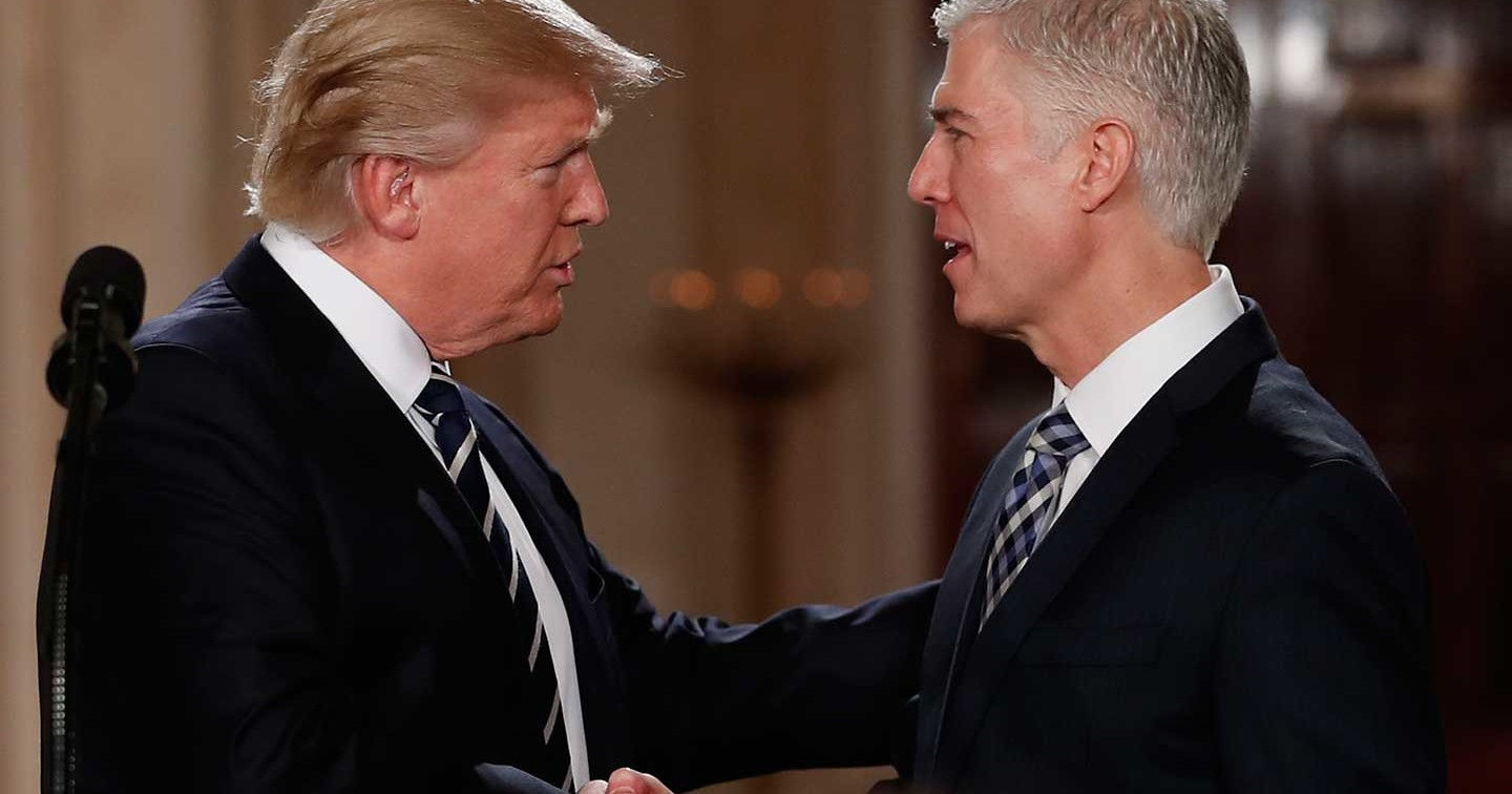 President Donald Trump announces his nomination of Neil Gorsuch to the Supreme Court.