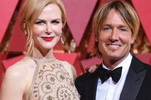 Nicole Kidman, left, and Keith Urban arrive at the Oscars on Sunday, Feb. 26, 2017, at the Dolby Theatre in Los Angeles. ...