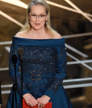 Meryl Streep (with Javier Bardem) wore Elie Saab to the Oscars after cancelling an order for a Chanel couture gown.