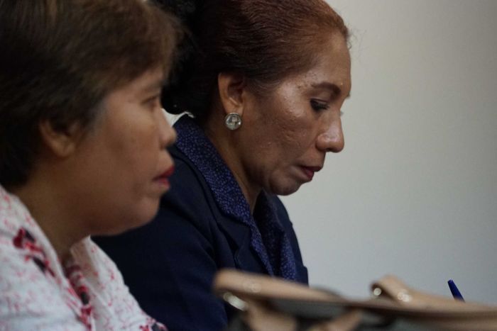 Lawyer Lisa Hiariej in court