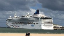 Norwegian Star cruise ship docked in Melbourne