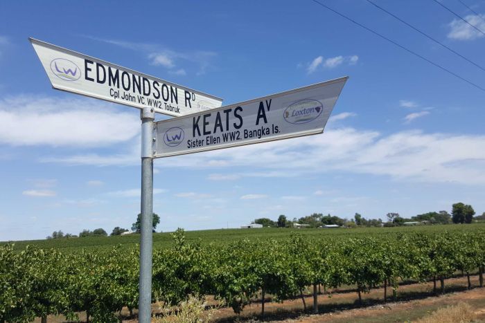 Loxton North memorial street signs