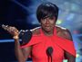 Viola Davis accepts the award for best actress in a supporting role for Fences at the Oscars on Sunday, Feb. 26, 2017, at the Dolby Theatre in Los Angeles.