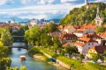 Cityscape of the Slovenian capital, Ljubljana.