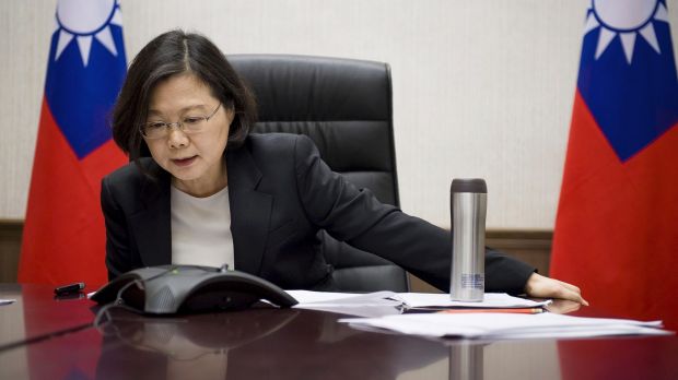 Taiwanese President Tsai Ing-wen speaks with US President-elect Donald Trump.