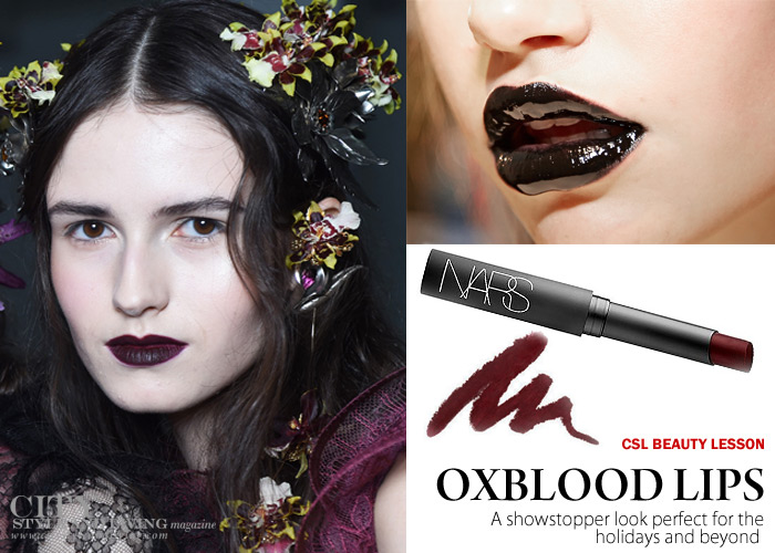 City Style and Living Magazine how to wear Oxblood lips winter 2016/17